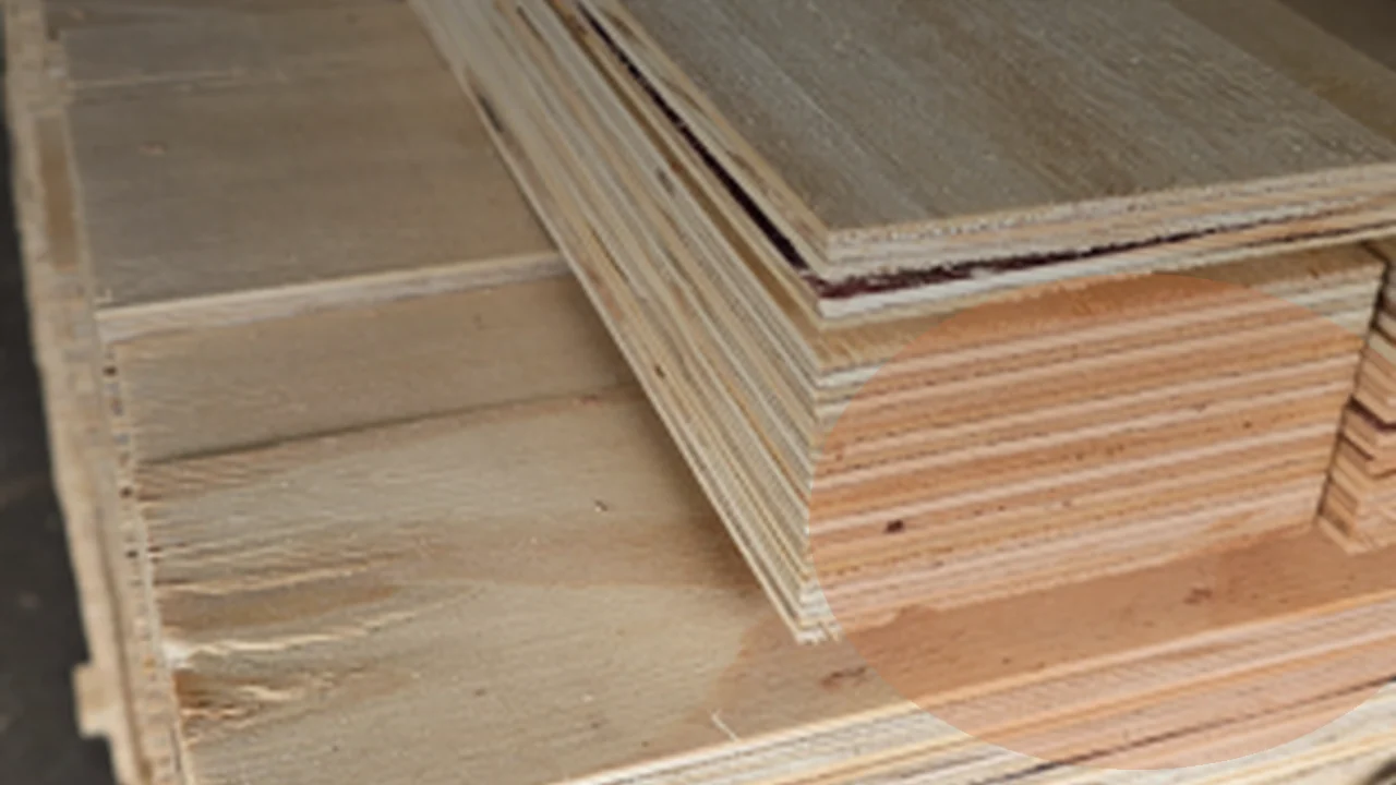 Film faced plywood stacked and ready for export